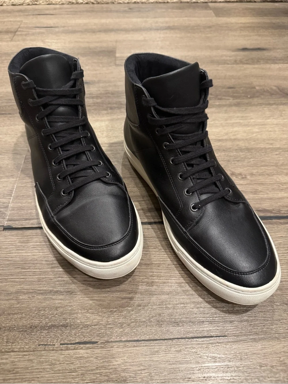Will’s Vegan Shoes Chicago High-Tops Black Vegan Leather Men’s